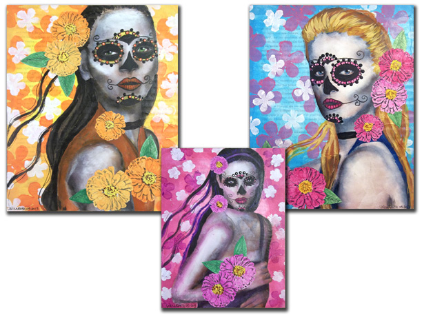 Three Day of the Dead Portraits