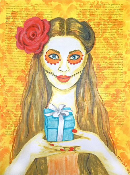Artwork for the Ofrenda Oracle Deck